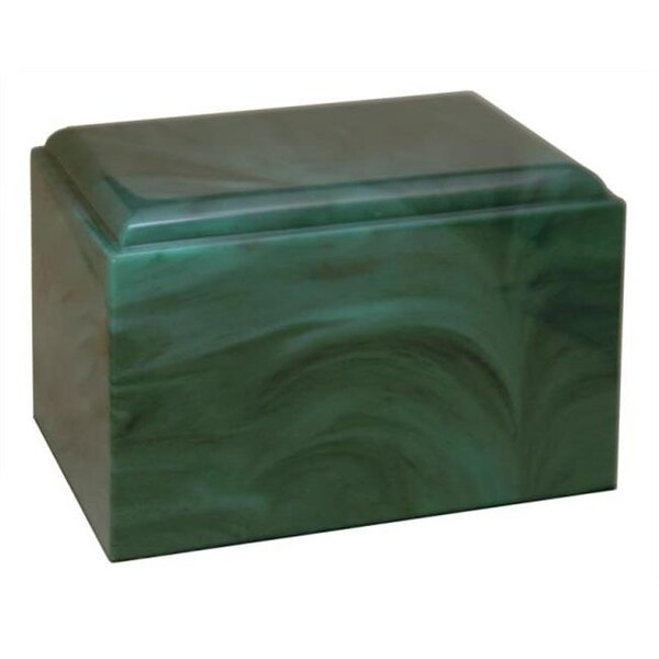 Medm Taylor Urns 440EM Cultured Marble Cremation Stratus Adult Urn; Emerald 440EM - main
